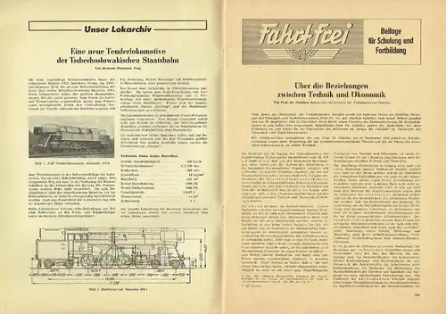 Fahrt frei
 Beilage für Schulung und Fortbildung
 Wochenzeitung der deutschen Eisenbahner, Heft 11/1956. 