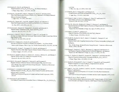 List of Papers
 Published by the members of Institute for Materials Research Tôhoku University. 