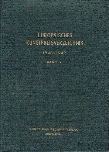 Europäisches Kunstpreis-Verzeichnis. 