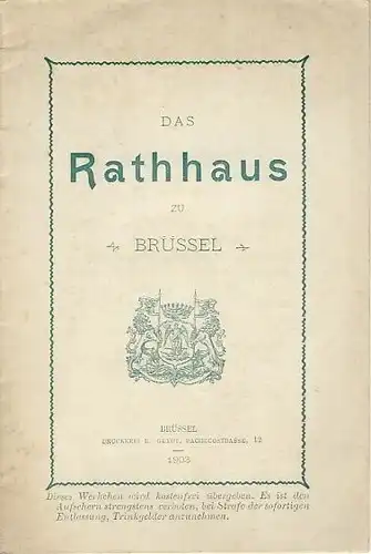 Das Rathhaus zu Brüssel. 