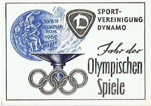Jahr der olympischen Spiele 1960. 
