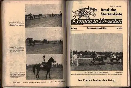 Rennen in Dresden
 Amtliche Starter-Liste. 