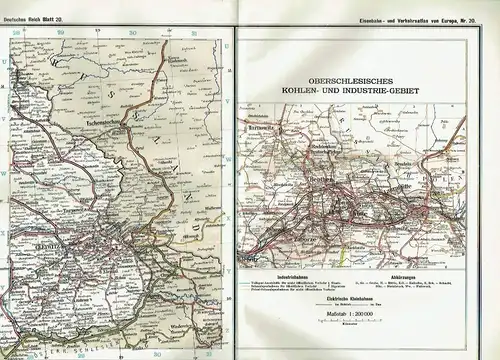 Eisenbahn- und Verkehrs-Atlas von Mittel-Europa. (Deutsches Reich - Luxemburg - Österreich-Ungarn - Schweiz). 