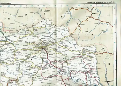 Eisenbahn- und Verkehrs-Atlas von Mittel-Europa. (Deutsches Reich - Luxemburg - Österreich-Ungarn - Schweiz). 