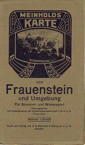 Meinholds Karte von Frauenstein und Umgebung
 für Sommer- und Wintersport. 