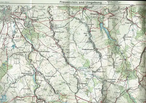 für Sommer- und Wintersport
 Meinholds Karte von Frauenstein und Umgebung. 