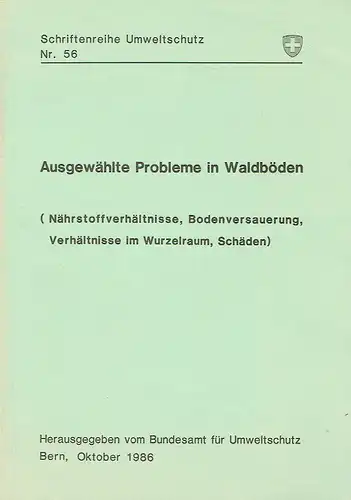 J. Dettwiler: Ausgewählte Probleme in Waldböden
 (Nährstoffverhältnisse, Bodenversauerung, Verhältnisse im Wurzelraum, Schäden)
 Schriftenreihe Umweltschutz, Nr. 56. 