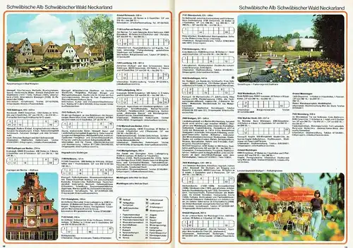 Baden-Württemberg Ferien Kur Freizeit
 Neckarland Schwaben 1976. 