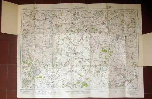 Contoured Road Map of Bicester. 