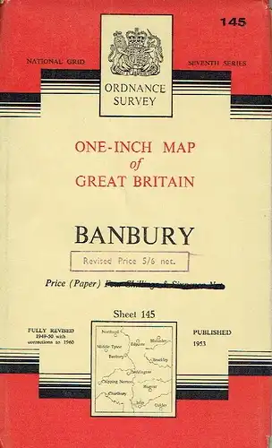 Banbury
 One-Inch Map of Great Britain, Sheet 145. 