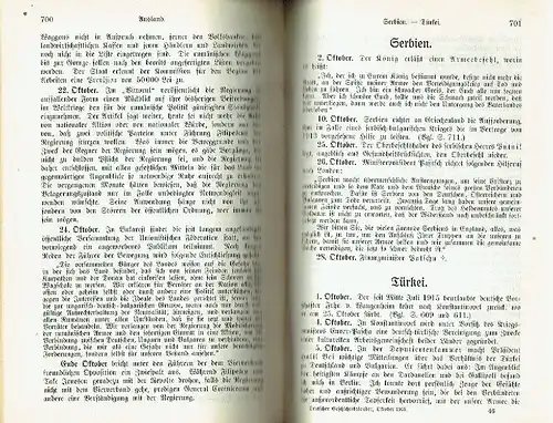 Deutscher Geschichtskalender
 Sachlich geordnete Zusammenstellung der wichtigsten Vorgänge im In- und Ausland
 31. Jahrgang, 2. Band: Der europäische Krieg in aktenmäßiger Darstellung, Dritter Band, Juli-Dezember 1915. 