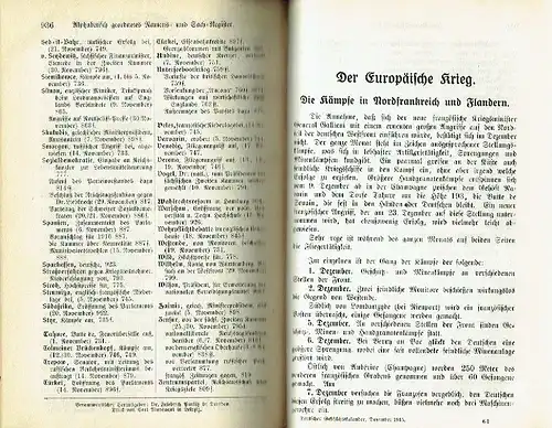 Deutscher Geschichtskalender
 Sachlich geordnete Zusammenstellung der wichtigsten Vorgänge im In- und Ausland
 31. Jahrgang, 2. Band: Der europäische Krieg in aktenmäßiger Darstellung, Dritter Band, Juli-Dezember 1915. 