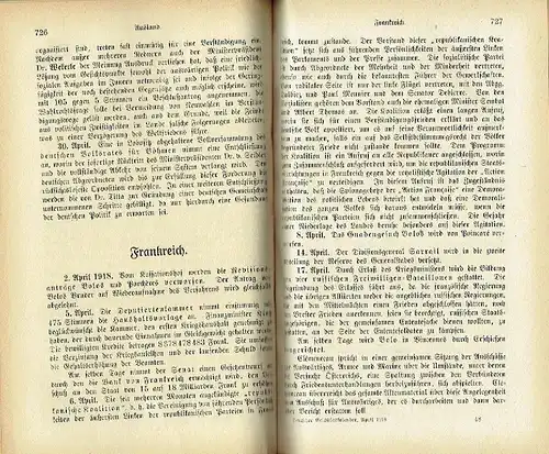 Deutscher Geschichtskalender
 Sachlich geordnete Zusammenstellung der wichtigsten Vorgänge im In- und Ausland. 