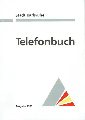 Stadt Karlsruhe Telefonbuch. 