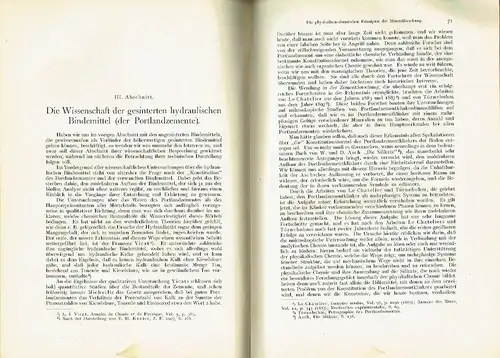 Dr. Hans Kühl
 Dr. Walter Knothe: Die Chemie der hydraulischen Bindemittel
 Wesen und Herstellung der hydraulischen Bindemittel. 