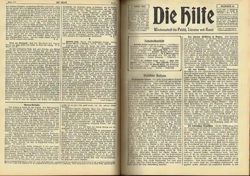 Die Hilfe
 Wochenschrift für Politik, Literatur und Kunst. 