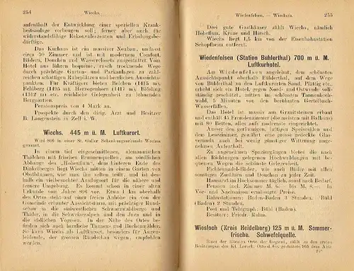 Dr. H. Oeffinger: Die Kurorte und Heilquellen des Großherzogtums Baden
 für Ärzte und Heilbedürftige. 