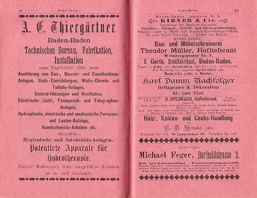 Dr. H. Oeffinger: Die Kurorte und Heilquellen des Großherzogtums Baden
 für Ärzte und Heilbedürftige. 