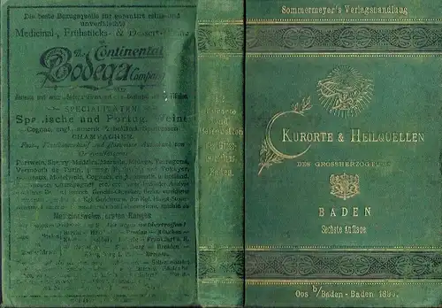 Dr. H. Oeffinger: Die Kurorte und Heilquellen des Großherzogtums Baden
 für Ärzte und Heilbedürftige. 