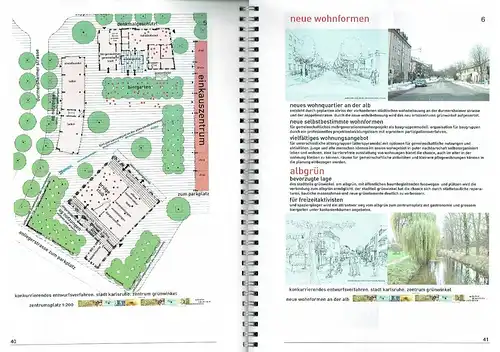 Konkurrierendes Entwurfsverfahren "Zentrum Grünwinkel"
 Dokumentation
 Schriftenreihe des Stadtplanungsamtes, Nr. 6, April 2005. 
