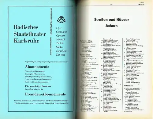 Einwohnerbuch Große Kreisstadt Achern 1980
 Auszug aus dem Einwohnerbuch Achern und Umgebung
 13. Ausgabe. 