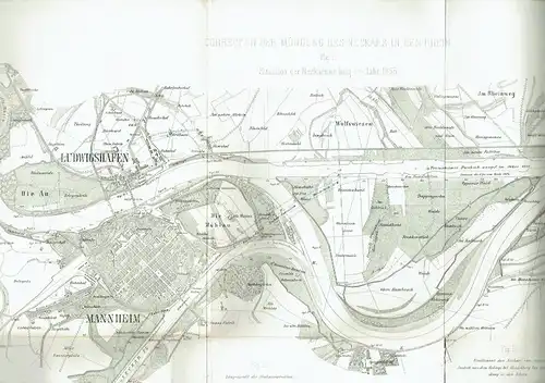 Ing. M. Honsell: Die Korrektion der Mündung des Neckars in den Rhein
 Separatabdruck aus der "Allgem. Bauzeitung" 1871. 