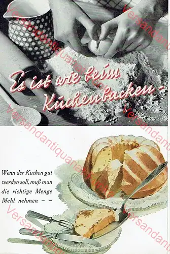 Es ist wie beim Kuchenbacken. 