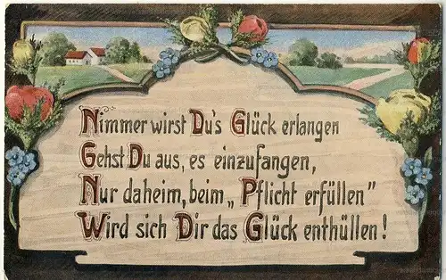 6 Glückwunschkarten und Sprüche Front Muttertag 1910 bis 1917
 original Postkarten. 