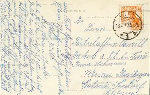 6 Glückwunschkarten zu Pfingsten 1918 bis 1935
 original Postkarten. 