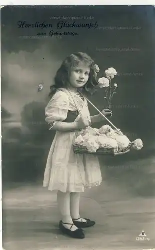 6 Glückwunschkarten zum Geburtstag 1913 bis 1916
 original Postkarten. 