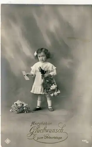 6 Glückwunschkarten zum Geburtstag 1914 bis 1934
 original Postkarten. 