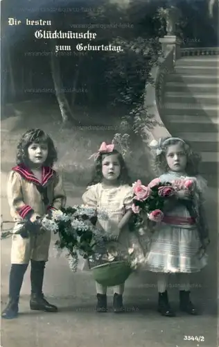 6 Glückwunschkarten zum Geburtstag um 1917
 original Postkarten. 