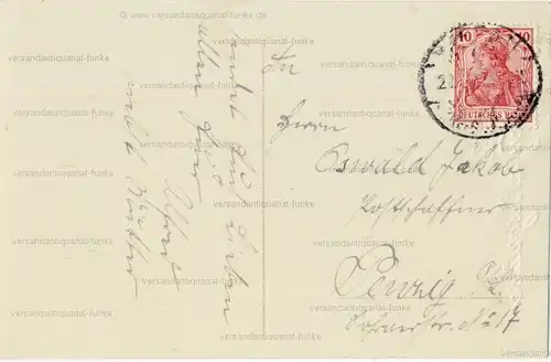 6 Glückwunschkarten zum Neujahr 1910 bis 1921
 original Postkarten. 