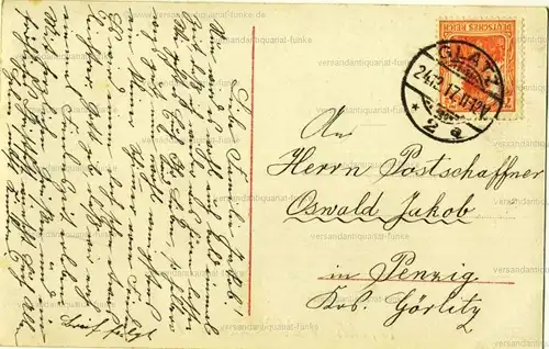 6 Glückwunschkarten zu Weihnachten 1911 bis 1917
 original Postkarten. 