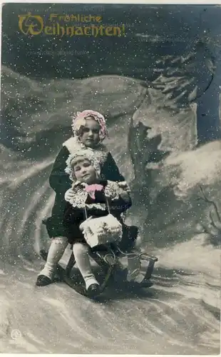 6 Glückwunschkarten zu Weihnachten 1911 bis 1923
 original Postkarten. 