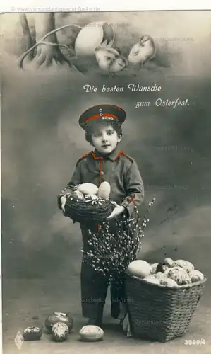 6 Glückwunschkarten zu Ostern 1918 bis 1920
 original Postkarten. 