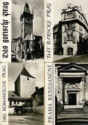 4 Ansichtskarten-Sets Prag - 48 Ansichtskarten Architektur & Baukunst
 48 verschiedene Ansichten von Architektur & Baukunst des Goldenen Prag - die Textbroschüren sind mehrsprachig. 