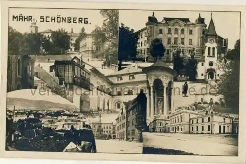 Mährisch-Schönberg
 Ansichtskarte / Postkarte, Motiv aus Mähren, heute Šumperk in Tschechien, unbenutzt, Bromografie. 