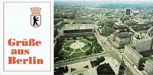 Grüsse aus Berlin / Berlin
 Ansichtskarte / Postkarte, Motive aus Berlin, Hauptstadt der DDR, Verlagsnummer Ag 748/9/88 / 01/15/0796/1 (0469, 0802, 0801, 0800, 0799, 0798, 0803), unbenutzt  2 komplette Ansichtskartenhefte mit 17 unbenutzten Karten. 