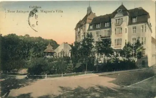 Cottbus - Neue Anlagen mit R. Wagner's Villa
 Ansichtskarte / Postkarte, Motiv aus Brandenburg, Verlagsnummer 5282 86 218, benutzt 26.9.1929 Cottbus. 