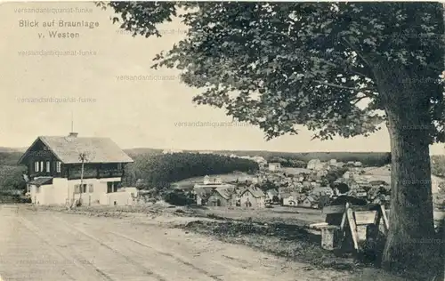 Blick auf Braunlage v. Westen
 Ansichtskarte / Postkarte, Motiv aus dem Oberharz / Niedersachsen, Verlagsnummer 482 b. 