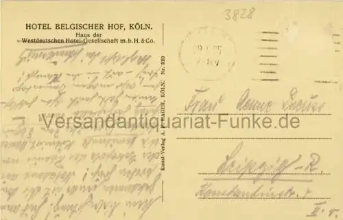 Gruss aus Köln
 Ansichtskarte / Postkarte, Motiv aus Nordrhein-Westfalen, Verlagsnummer 320, benutzt 29.1.1925. 