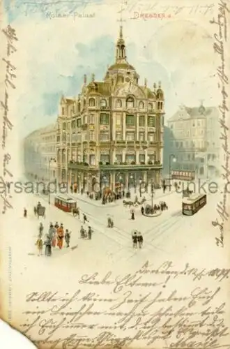 Dresden - Kaiser-Palast
 Ansichtskarte / Postkarte, Motiv aus Sachsen, benutzt 13.5. 1899 Dresden. 