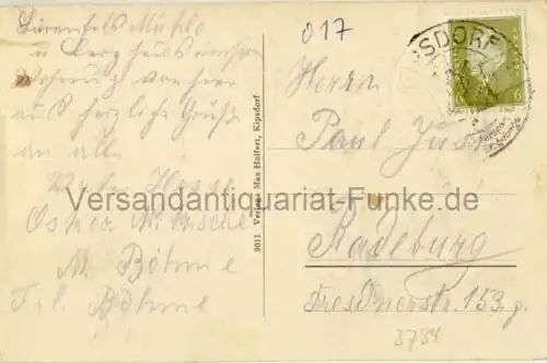 Erzgebirge
 Ansichtskarte / Postkarte, Motiv aus Sachsen, Verlagsnummer 3011, benutzt Kipsdorf um 1930 (Stempel unleserlich). 