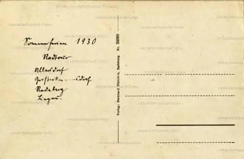 Radeberg - Hauptstrasse
 Ansichtskarte / Postkarte, Motiv aus Sachsen, Verlagsnummer 24081, unbenutzt, aber privat datiert 1930. 