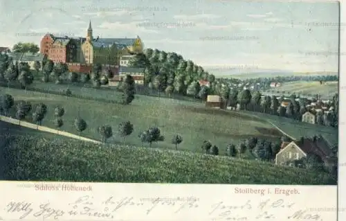 Stollberg Erzgebirge Schloss Hoheneck
 Ansichtskarte / Postkarte, Motiv aus Sachsen, benutzt 22.10.1906. 