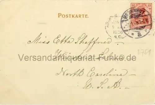 Gruss aus Herrnhut - Der Platz
 Ansichtskarte / Postkarte, Motiv aus Sachsen, benutzt 3.1.1906. 