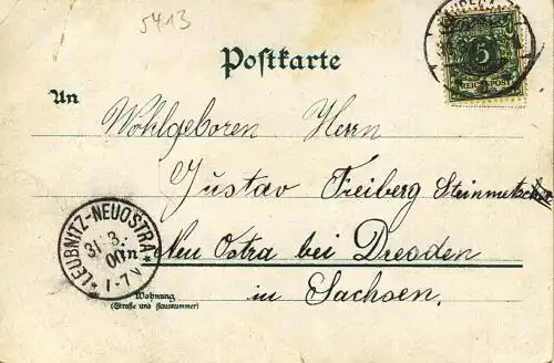 Wohlthätigkeitsverein Sächsische Fecht Schule, Protektor Se. Kgl. Hoheit Prinz Friedrich August H. z. S.   Gruss aus ... Karte
 Ansichtskarte / Postkarte, Verlagsnummer Dep.. 