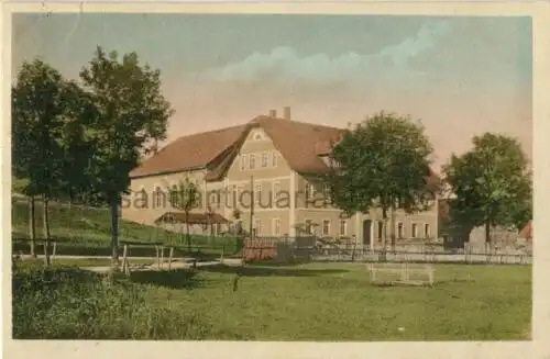 Erbgerichtsgasthof Reichenau, Inh. Bernhard Heinrich
 Ansichtskarte / Postkarte, Motiv aus Sachsen, bei Frauenstein / Dippoldiswalde, Verlagsnummer 33098, benutzt 7.5.1937. 