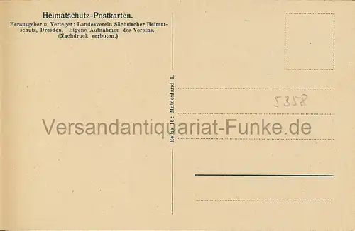 Schloß Böhlen & Dorf Dorna
 Ansichtskarte / Postkarte, Motiv aus Stadtteil von Grimma / Sachsen, Verlagsnummer Heimatschutz-Postkarte / Reihe 16: Muldenland 1, unbenutzt. 